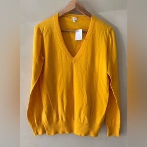 J. Crew Sunny Yellow V-Neck Sweater